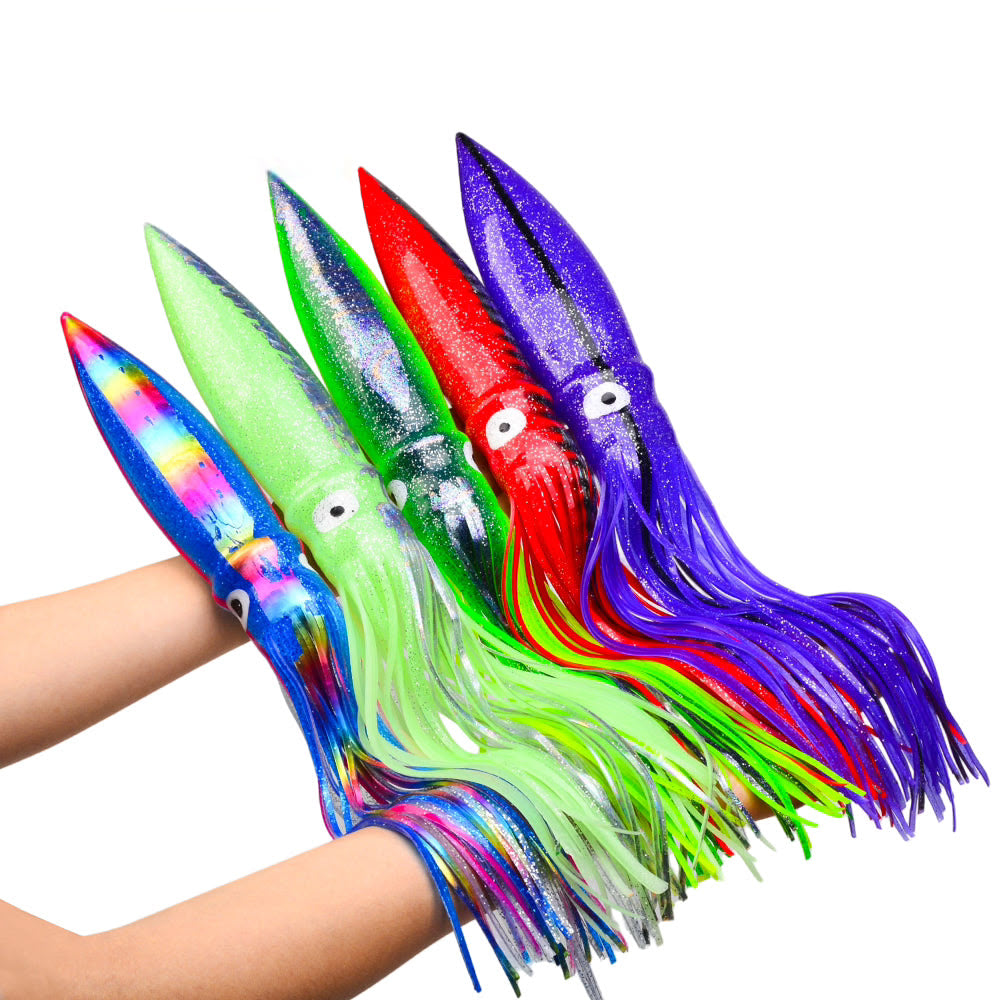 PROBEROS SL1007 Trolling Lure Squid Skirt 10 Colors Saltwater for Tuna Marlin Mahi-Mahi