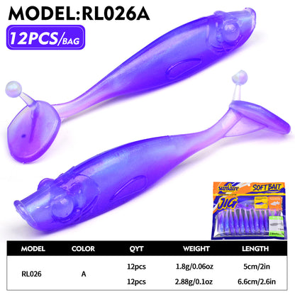 Sunlure Soft T-Tail Paddle Tail Vibration Silicone Detail